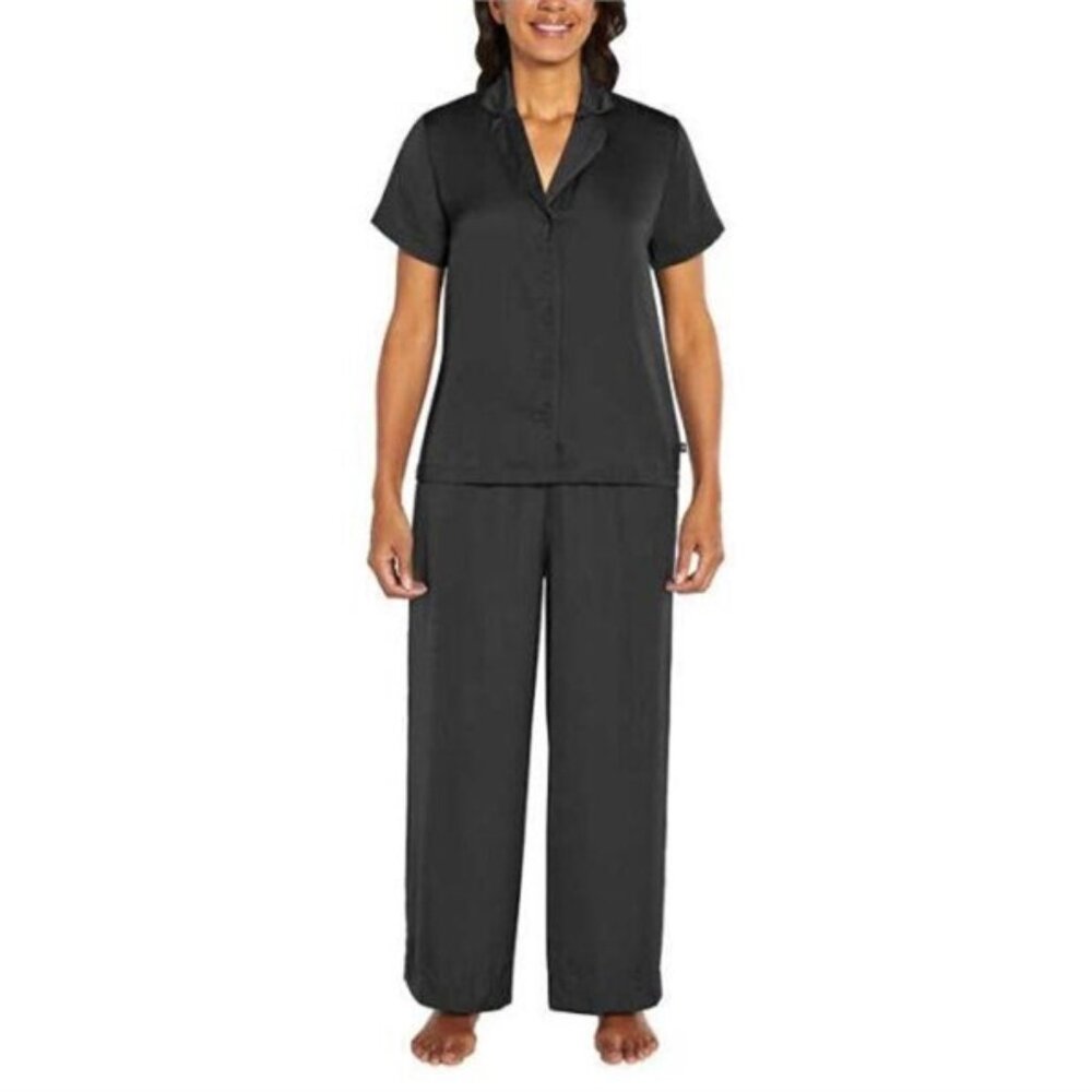 XL Black Satin Pajamas Banana Republic Coord Set
